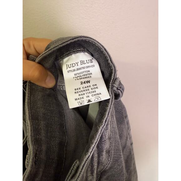 Judy Blue Full Size High Waist Tummy Control Release Hem Skinny Jeans 24W - Picture 4 of 6